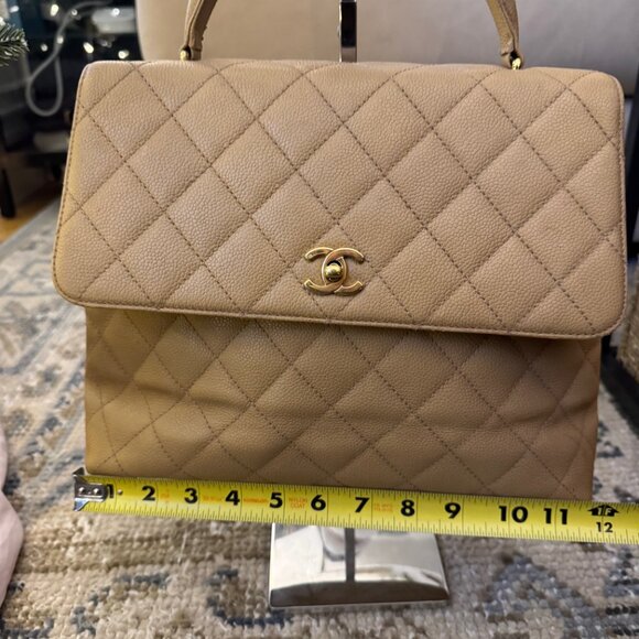 Vintage CHANEL Quilted Matelasse CC Logo Caviar Skin Handbag Purse - Picture 14 of 16